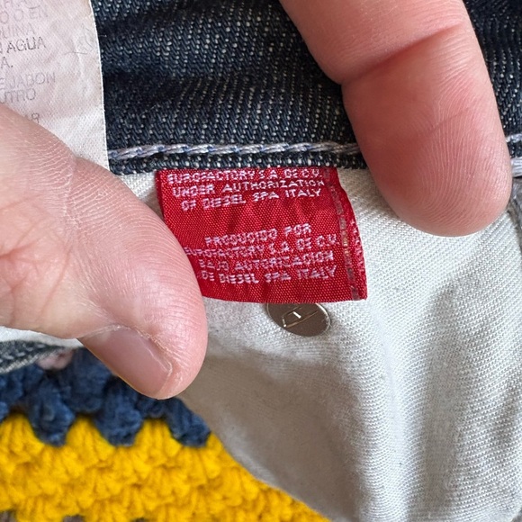 Diesel Blue Slim Straight Jeans with Vintage Fading - Picture 8 of 10